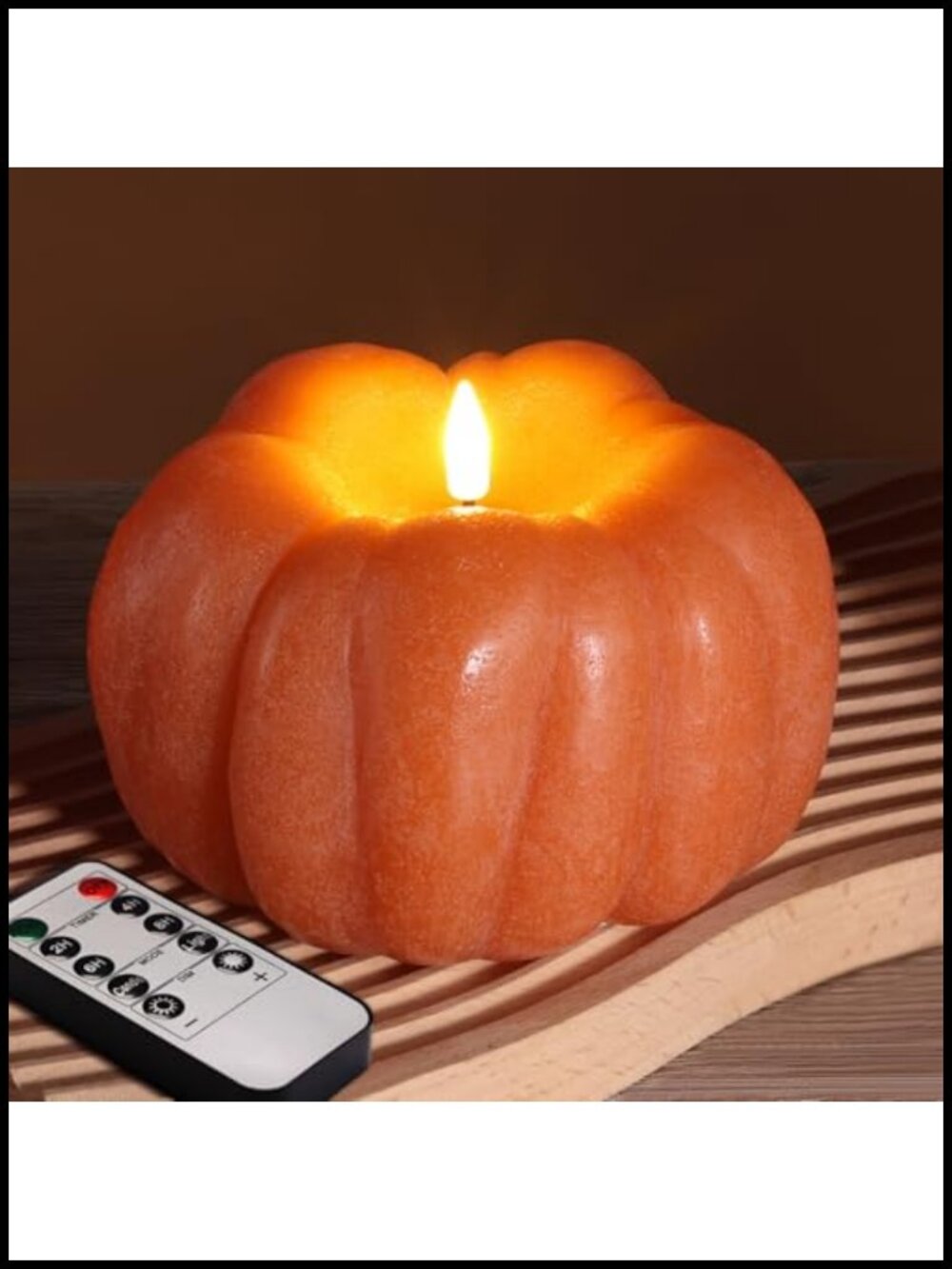 Flameless LED Pumpkin Candle with Remote Timer Dimmable Fall Halloween Decor